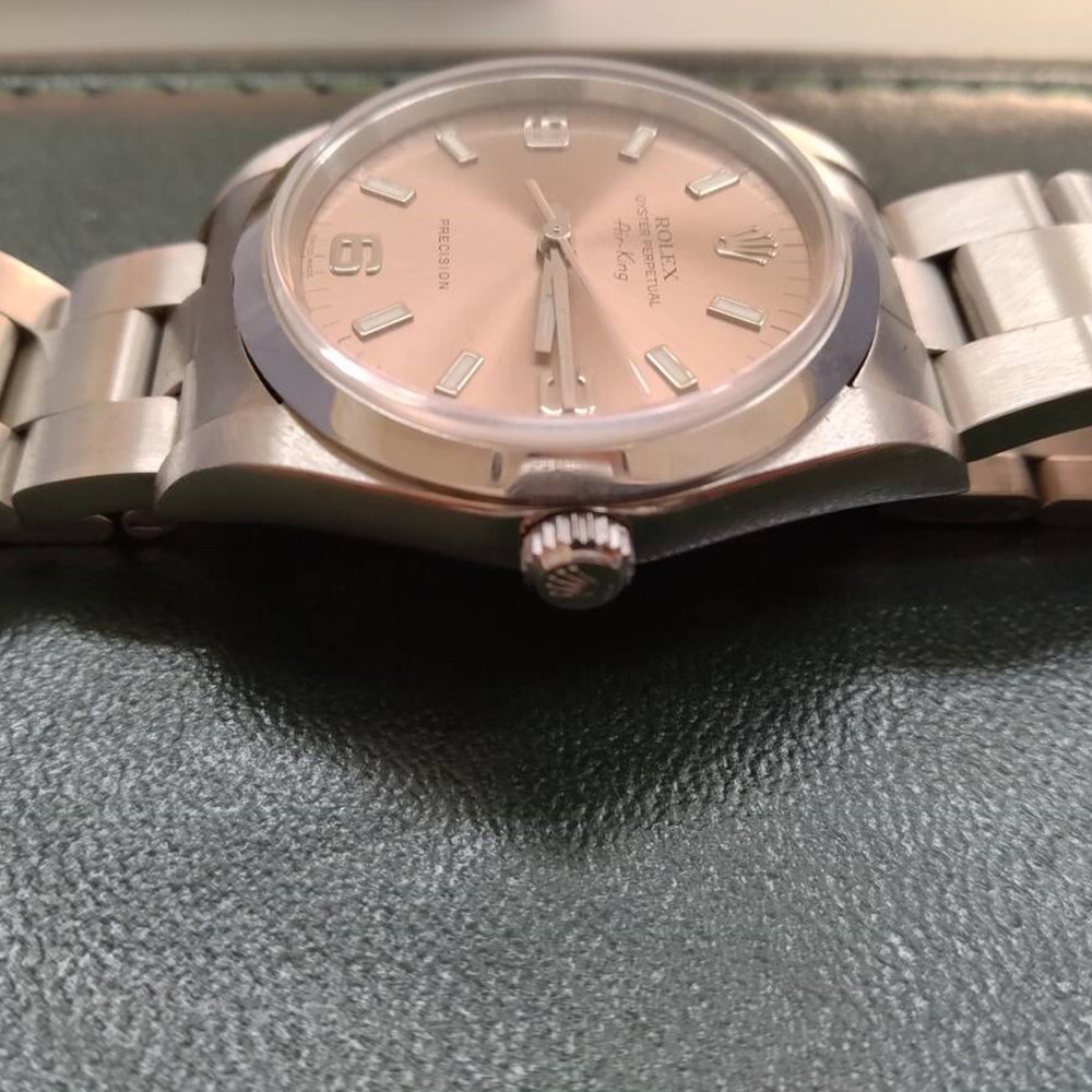 Rolex Air-King Pink Dial 14000 - WatchesReplica.is