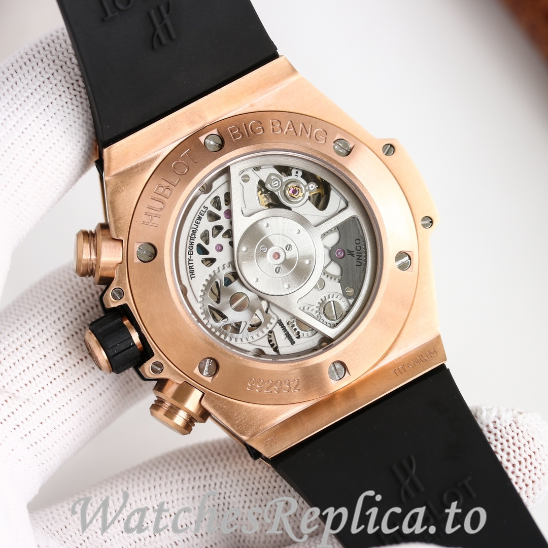 Hublot Replica Big Bang Elemental Material Chronograph v2 Rubber strap 45MM - WatchesReplica.is