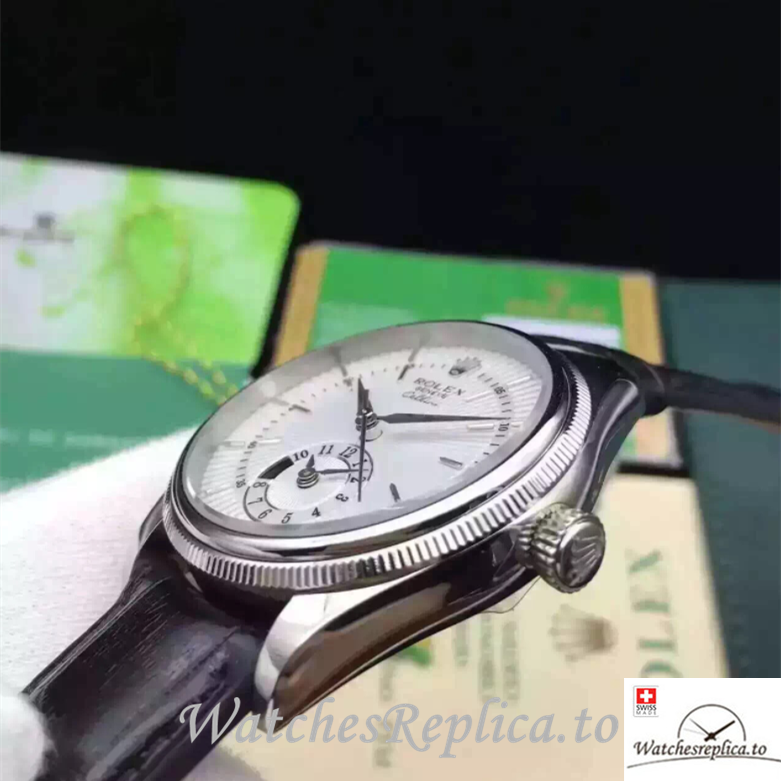 Swiss Rolex Cellini 50529-0006 Leather strap 39MM - WatchesReplica.is