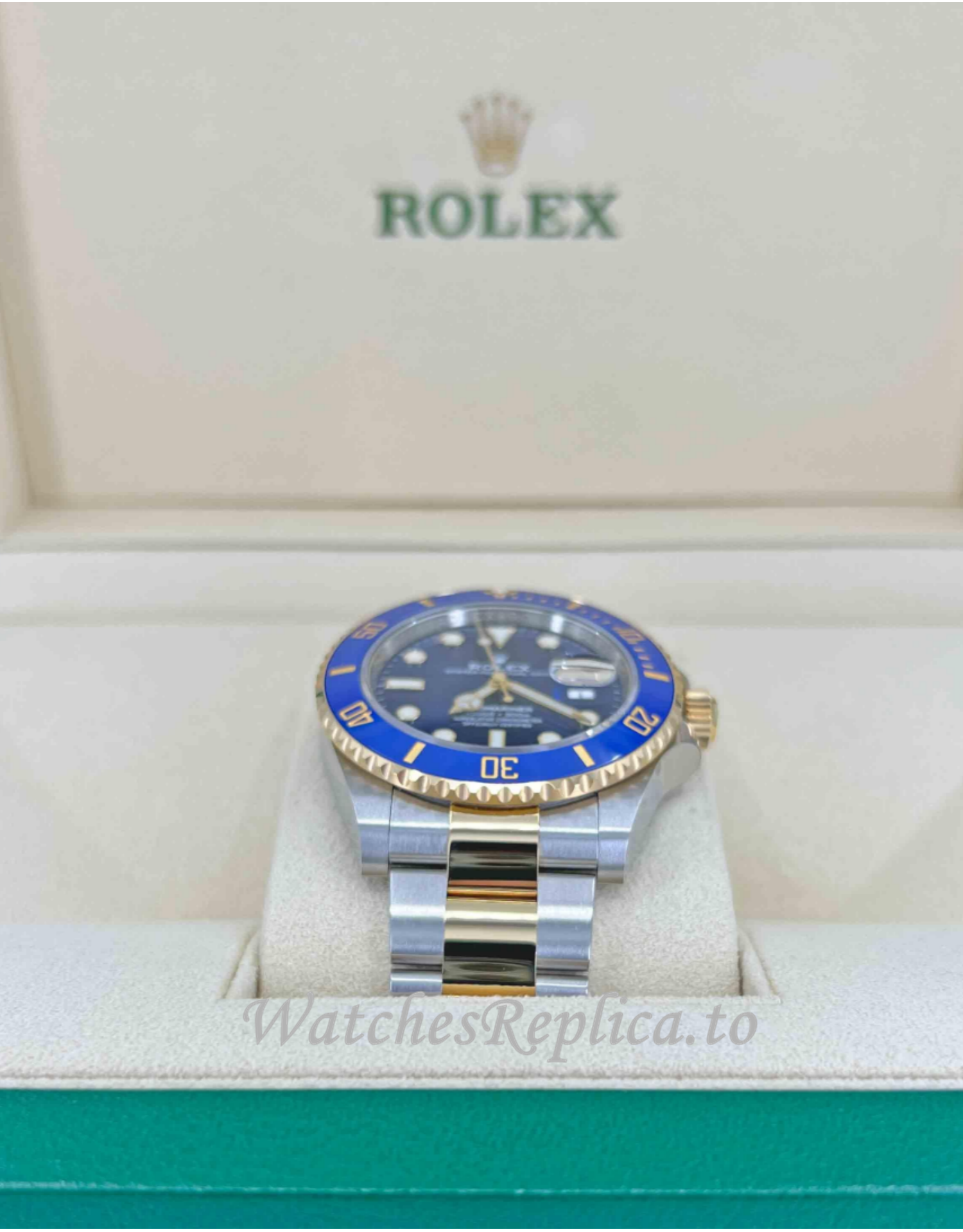 Rolex Submariner Date Stainless Steel 18K Yellow Gold Blue Dial 126613LB 41mm - WatchesReplica.is