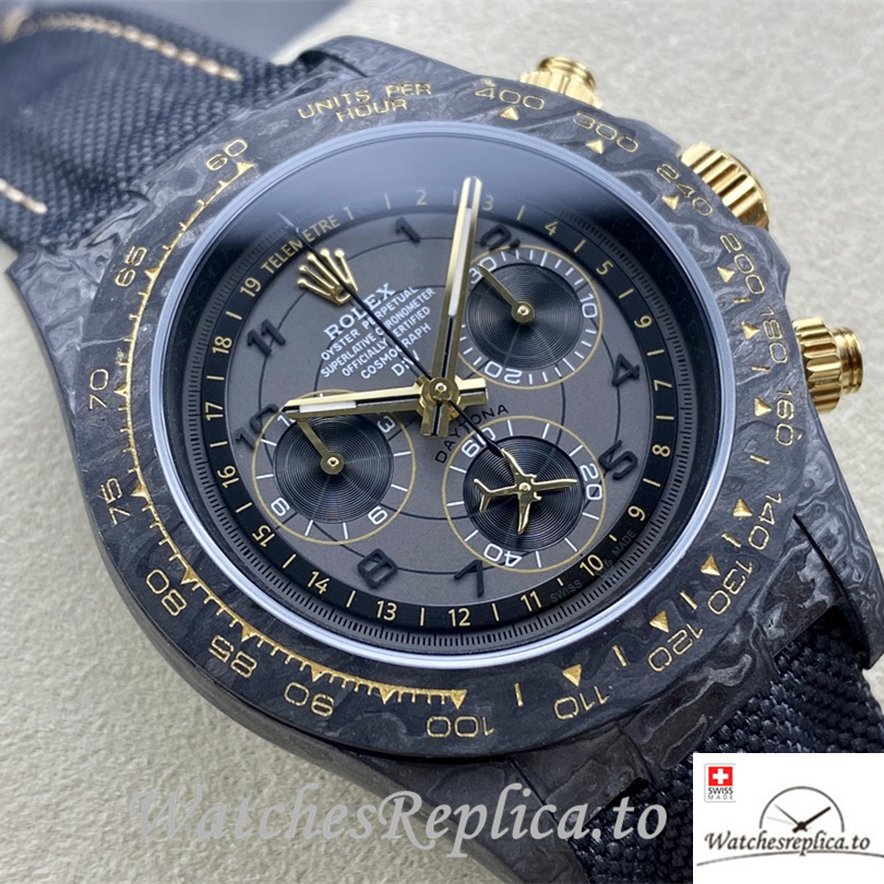 Swiss Rolex Daytona Avia Grey Replica Canvas strap 40MM - WatchesReplica.is