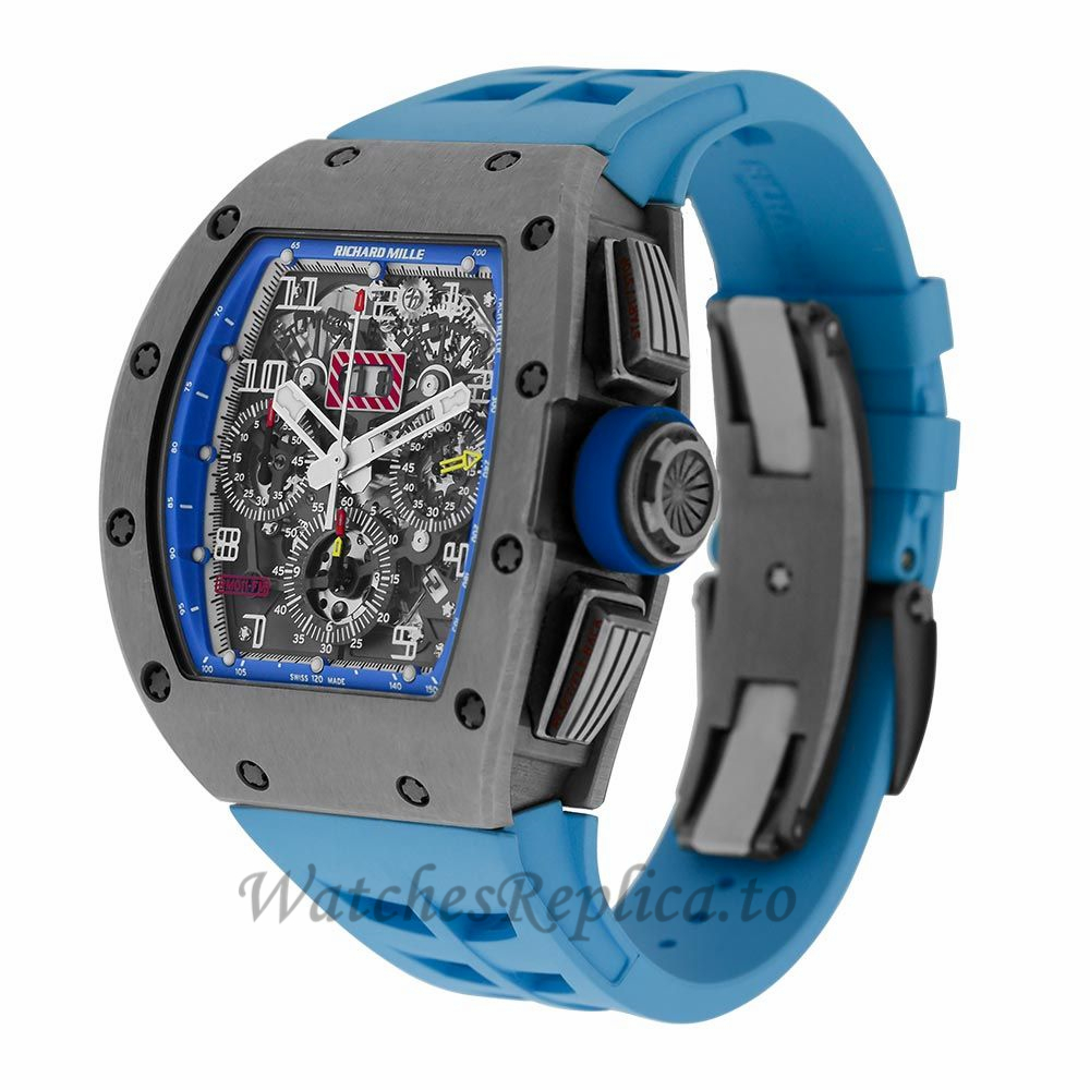 Richard Mille Replica Felipe Massa Blue Americas Titanium 50MM Watch M01107012 - WatchesReplica.is