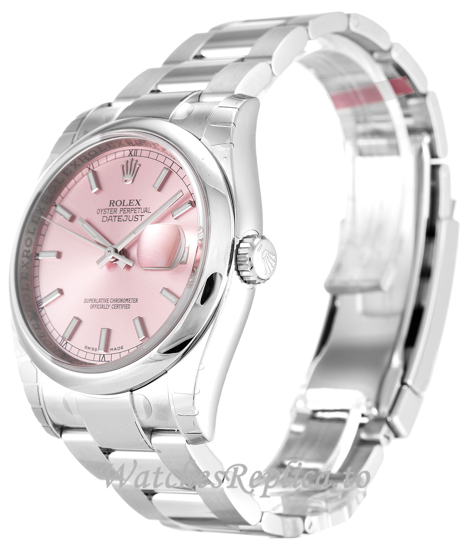 Rolex Datejust Pink Dial 116200 - WatchesReplica.is