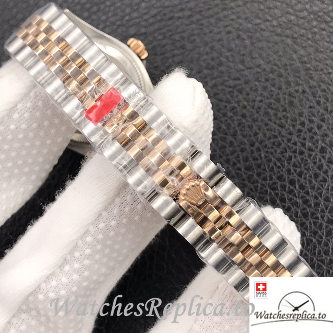 Swiss Rolex Datejust Replica Stainless steel strap 26MM Mother of pearl Dial - WatchesReplica.is