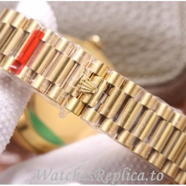 Swiss Rolex Day Date Replica 228348 Yellow Gold strap 40MM - WatchesReplica.is