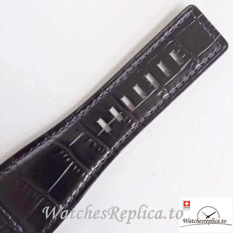 Swiss Bell & Ross Replica BR 01 Black Strap 46MM - WatchesReplica.is