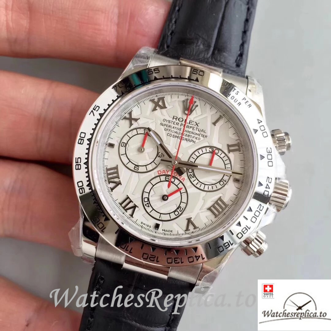 Swiss Rolex Daytona Replica 116520 Leather strap 40MM - WatchesReplica.is