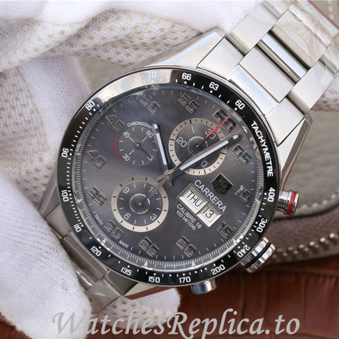 Tag Heuer Replica Carrera Stainless steel strap 43MM - WatchesReplica.is