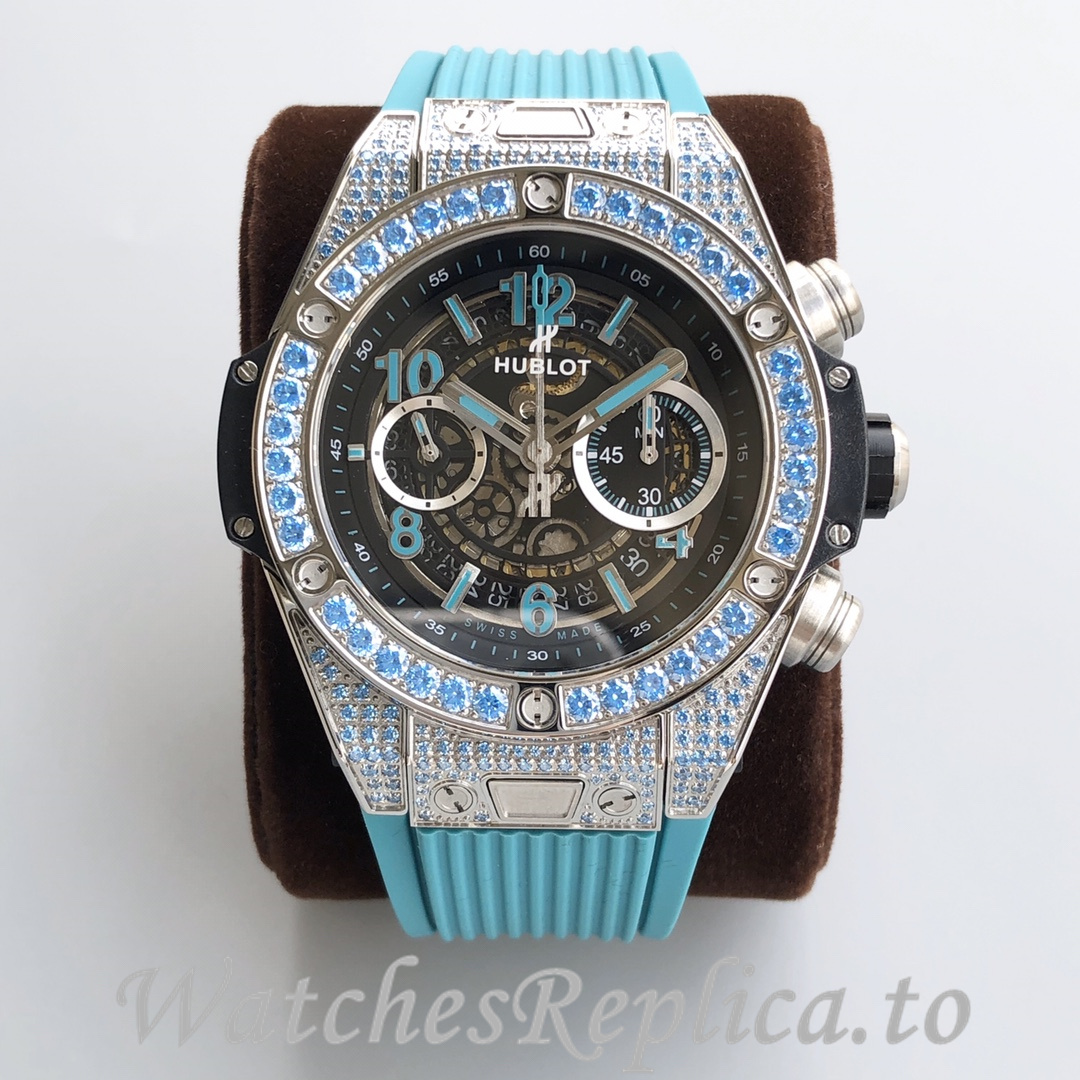 Hublot Replica Paraiba BIG BANG series Rubber strap 45MM - WatchesReplica.is