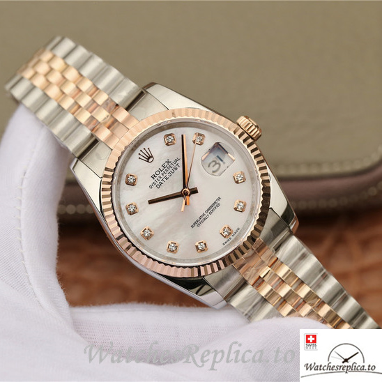 Swiss Rolex Datejust Replica 116231-0097 Stainless steel strap 36MM - WatchesReplica.is