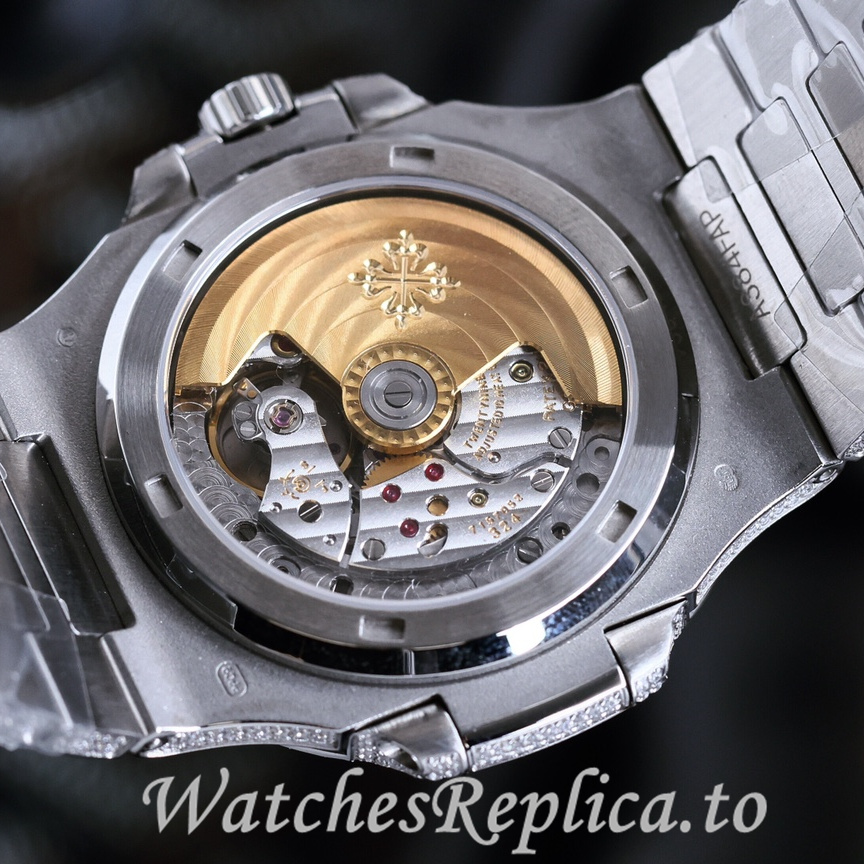 Patek Philippe Replica Nautilus 5711 Diamonds paved strap 40MM - WatchesReplica.is