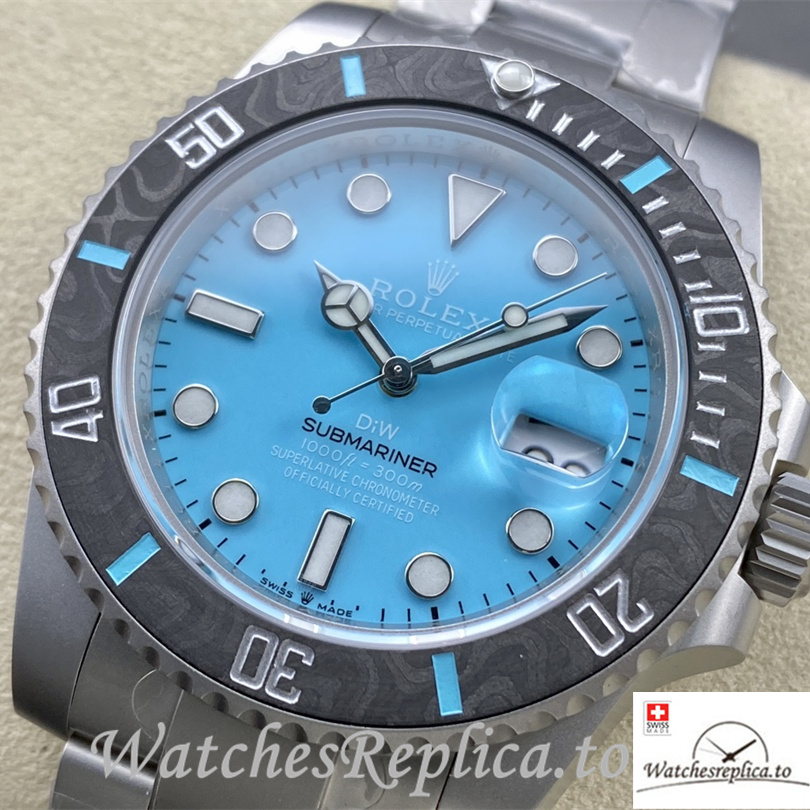 Swiss Rolex Submariner Replica Stainless steel strap 40MM Blue Dial - WatchesReplica.is