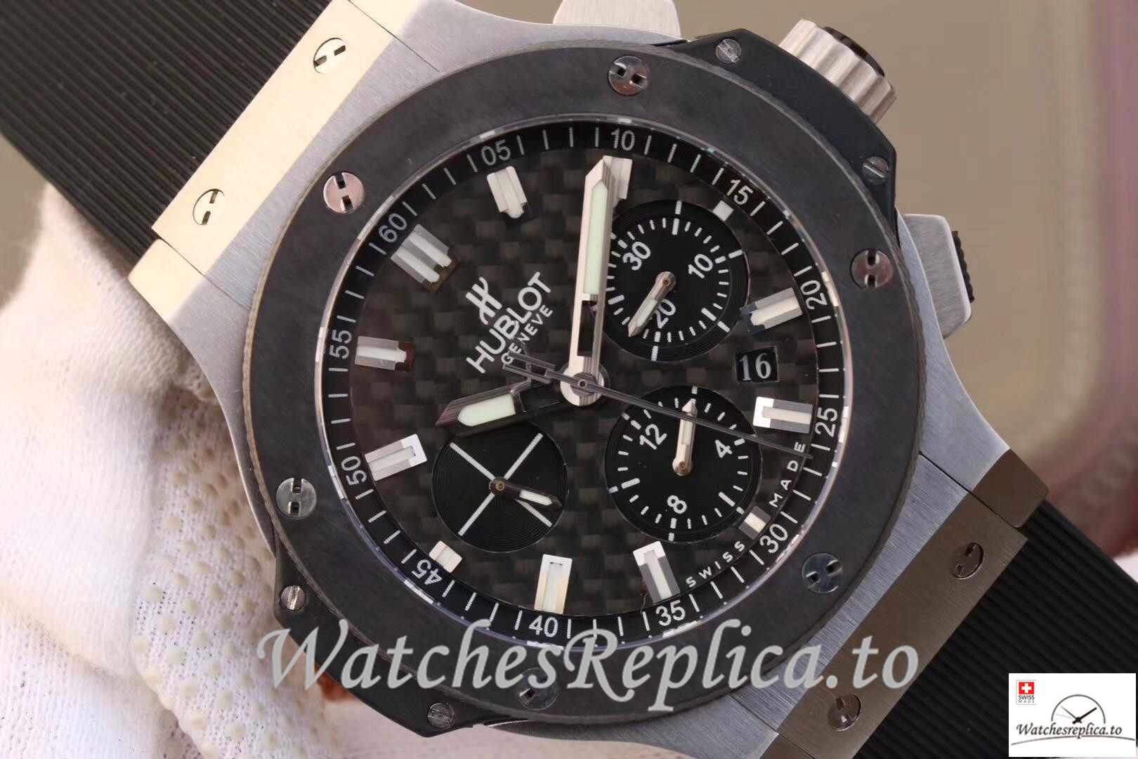 Swiss Hublot Big Bang Steel Ceramic Replica 301.SB.131.RX Black Strap 44MM - WatchesReplica.is