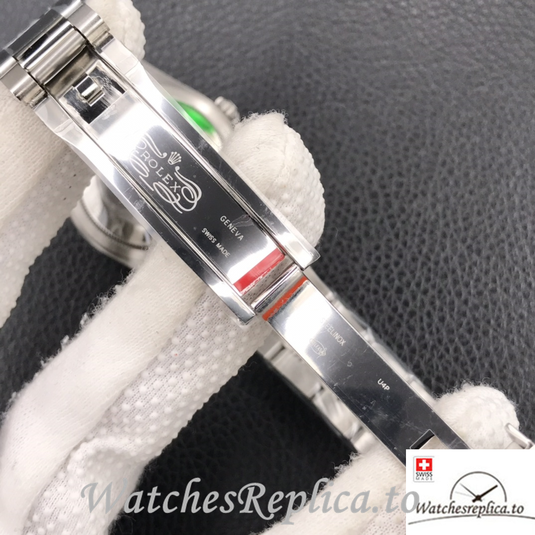 Swiss Rolex Datejust Replica Stainless steel strap 36MM Green Dial Sticks Marks - WatchesReplica.is