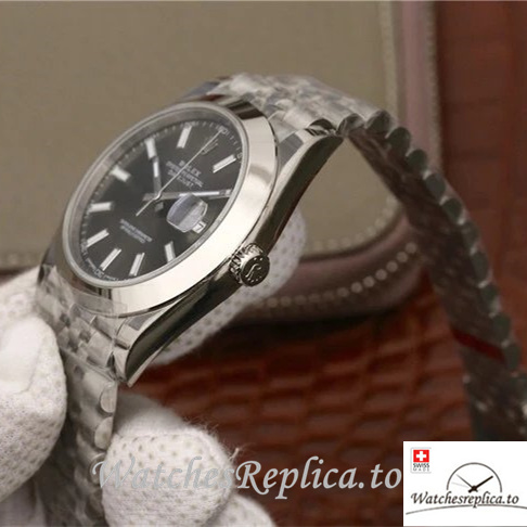 Swiss Rolex Datejust Replica 126300-0008 Stainless steel strap 41MM - WatchesReplica.is