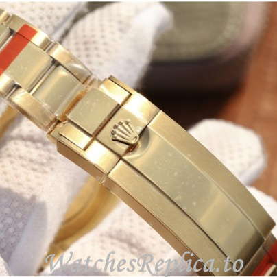 Swiss Rolex Submariner Replica 116610 Yellow Gold strap 40MM - WatchesReplica.is