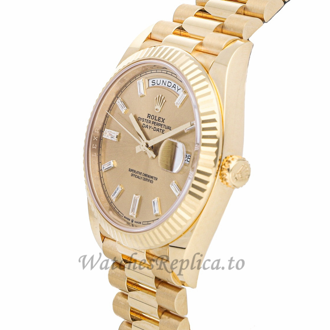 Rolex Replica Day Date Gold Dial 228238 - WatchesReplica.is