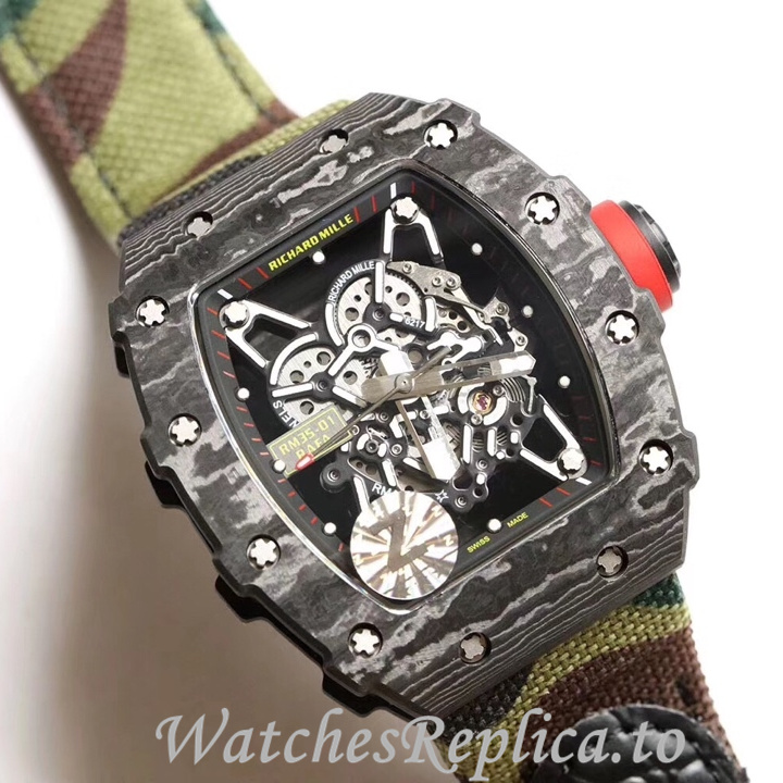Richard Mille Replica RM35-01 Canvas strap 50MM - WatchesReplica.is