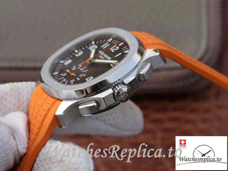 Swiss Patek Philippe Aquanaut Chronograph Replica 5968A Roman Markers 42MM - WatchesReplica.is
