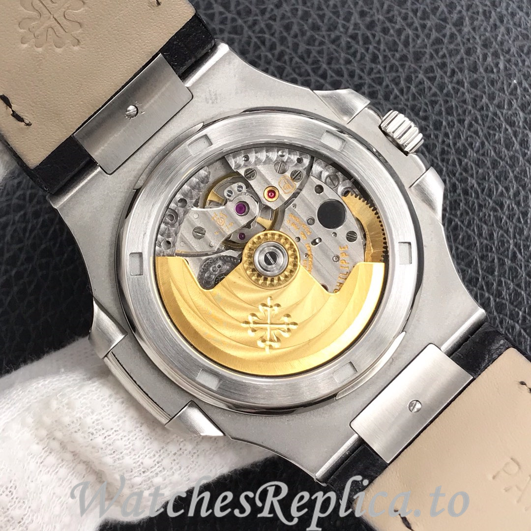 Patek Philippe Replica Nautilus 5711 Leather strap 40MM - WatchesReplica.is