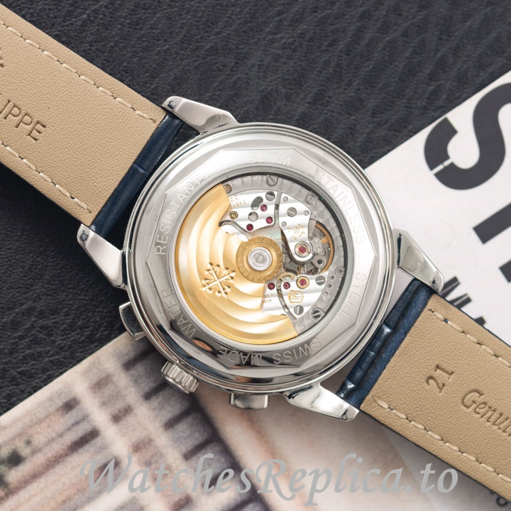 Patek Philippe Replica Complications Leather strap 41MM - WatchesReplica.is