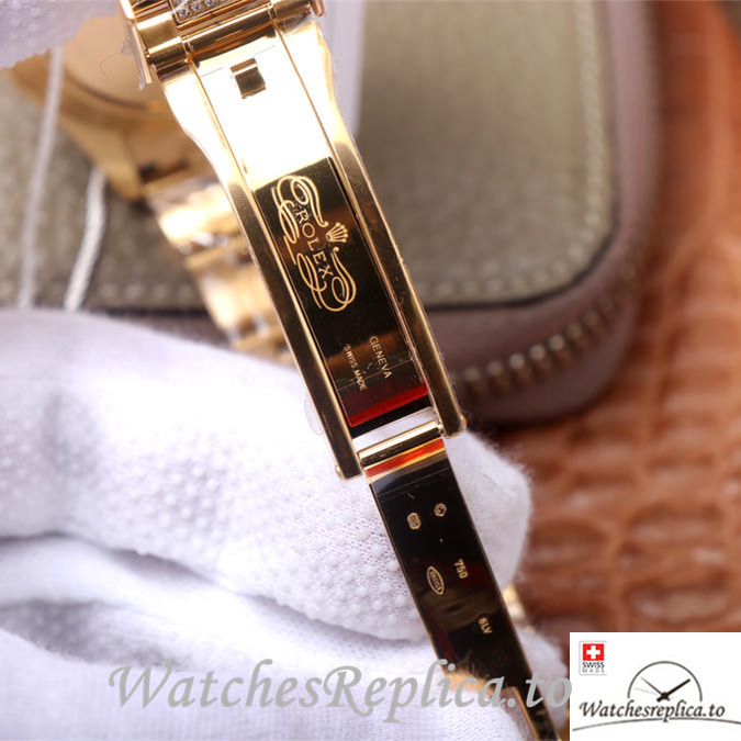 Swiss Rolex Daytona Replica 116598RBOW Yellow Gold strap 40MM - WatchesReplica.is
