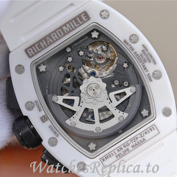 Richard Mille Replica RM011 Rubber strap 50MM - WatchesReplica.is