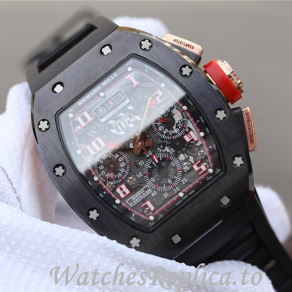 Richard Mille Replica RM011 Rubber strap 50MM - WatchesReplica.is