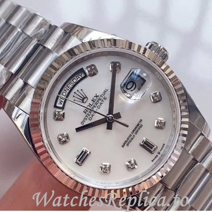 Swiss Rolex Day Date Replica 128239 Stainless steel strap 36MM - WatchesReplica.is