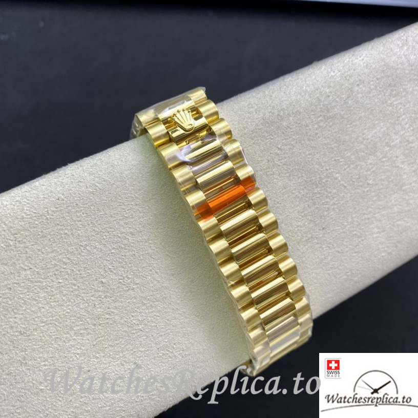 Swiss Rolex Datejust Replica 126233 Yellow Gold strap 36MM - WatchesReplica.is