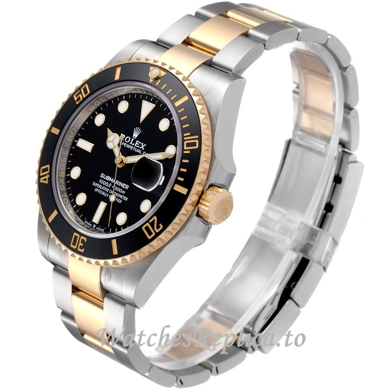 Replica Rolex Submariner Yellow Gold 126613 41MM - WatchesReplica.is
