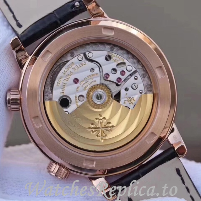Patek Philippe Replica Complications 6102 Leather strap 44MM - WatchesReplica.is