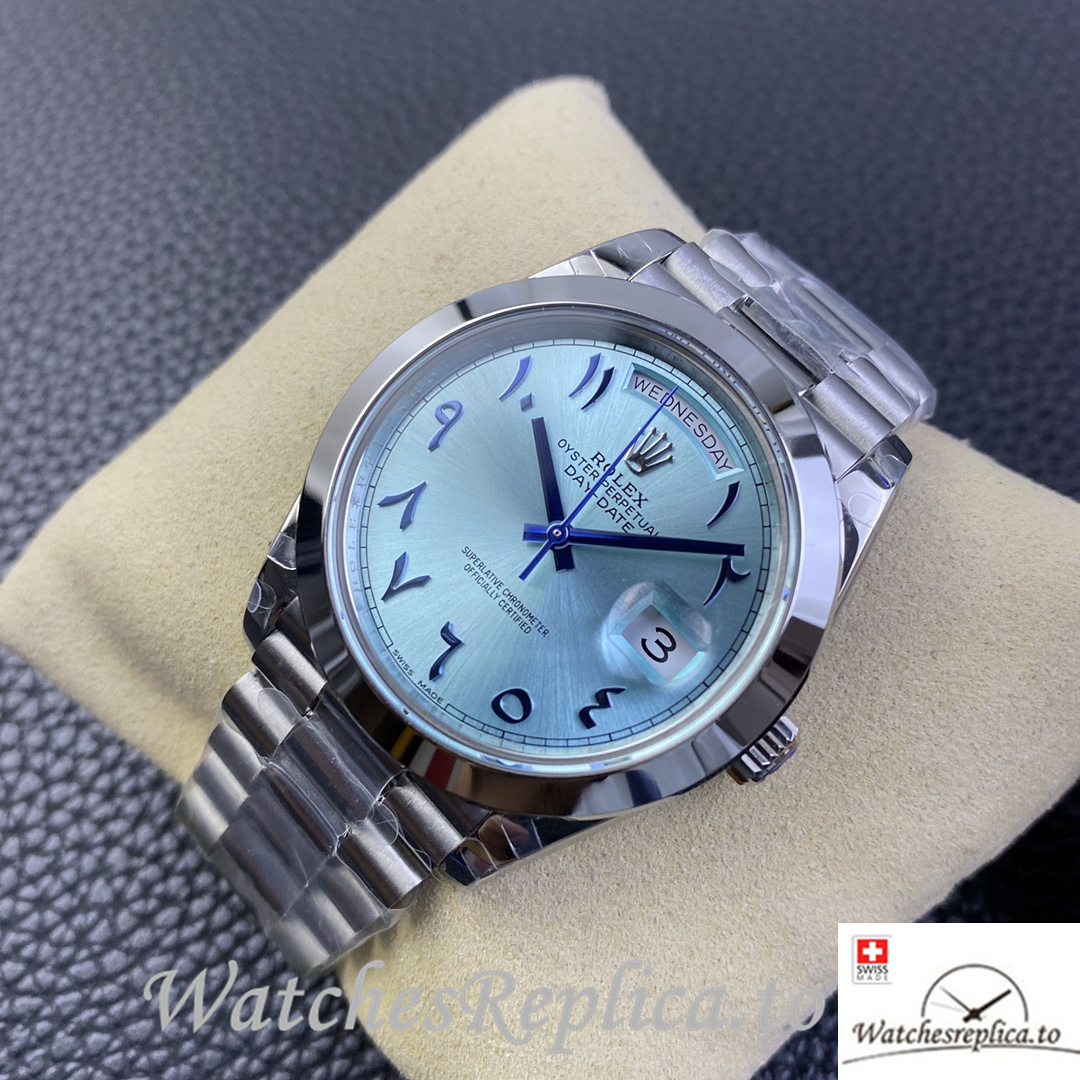 Swiss Rolex Day Date Replica 218399 Stainless steel strap 40MM - WatchesReplica.is