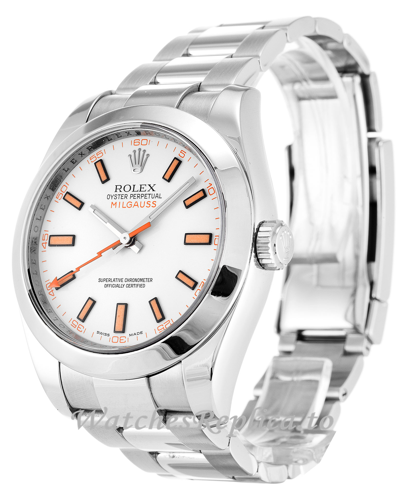 Rolex Milgauss White Dial 116400 - WatchesReplica.is