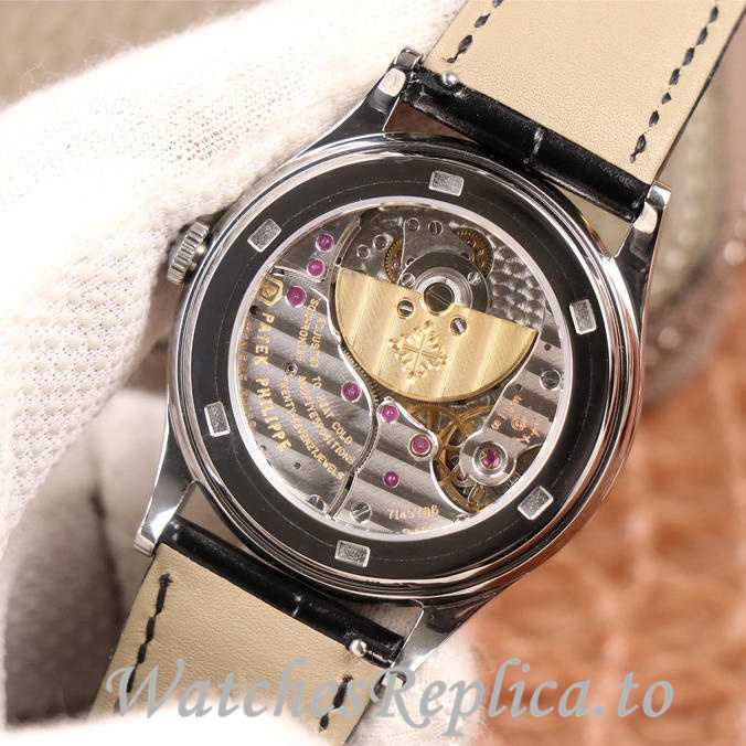 Patek Philippe Replica Calatrava 5089G-061 Leather strap 38.6MM - WatchesReplica.is
