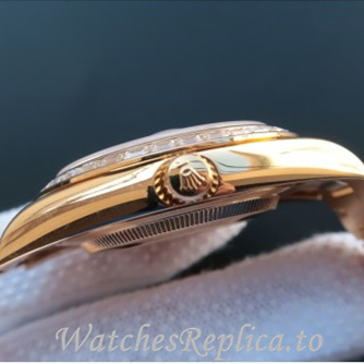 Swiss Rolex Day Date Replica 228399 Yellow Gold strap 41MM - WatchesReplica.is