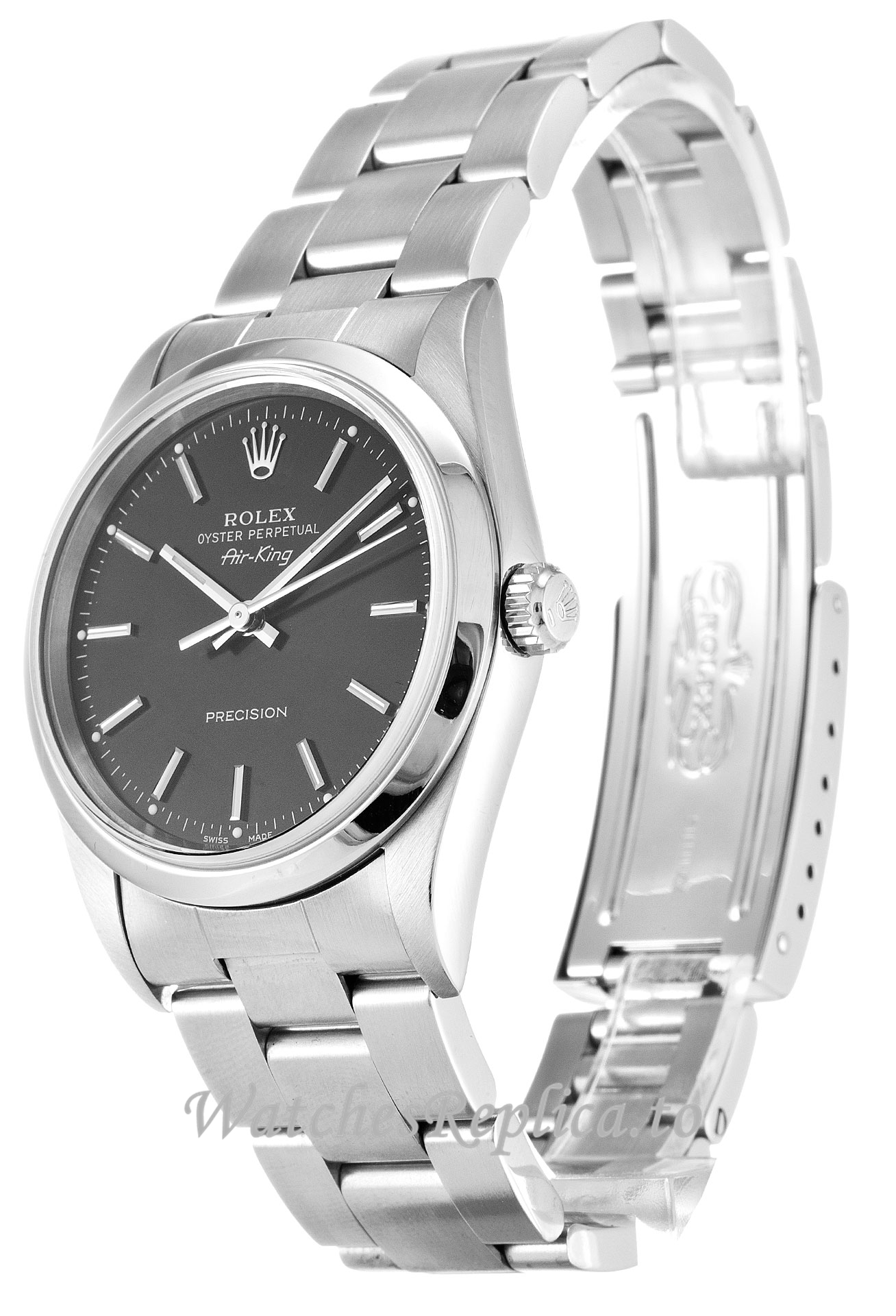 Rolex Air-King Black Dial 14000 - WatchesReplica.is