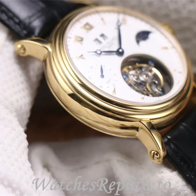 Patek Philippe Replica Complications Leather Rubber strap 42MM - WatchesReplica.is