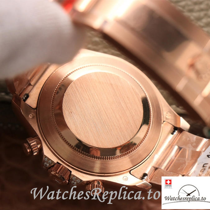 Swiss Rolex Daytona Replica 116595RBOW Rose Gold strap 40MM - WatchesReplica.is