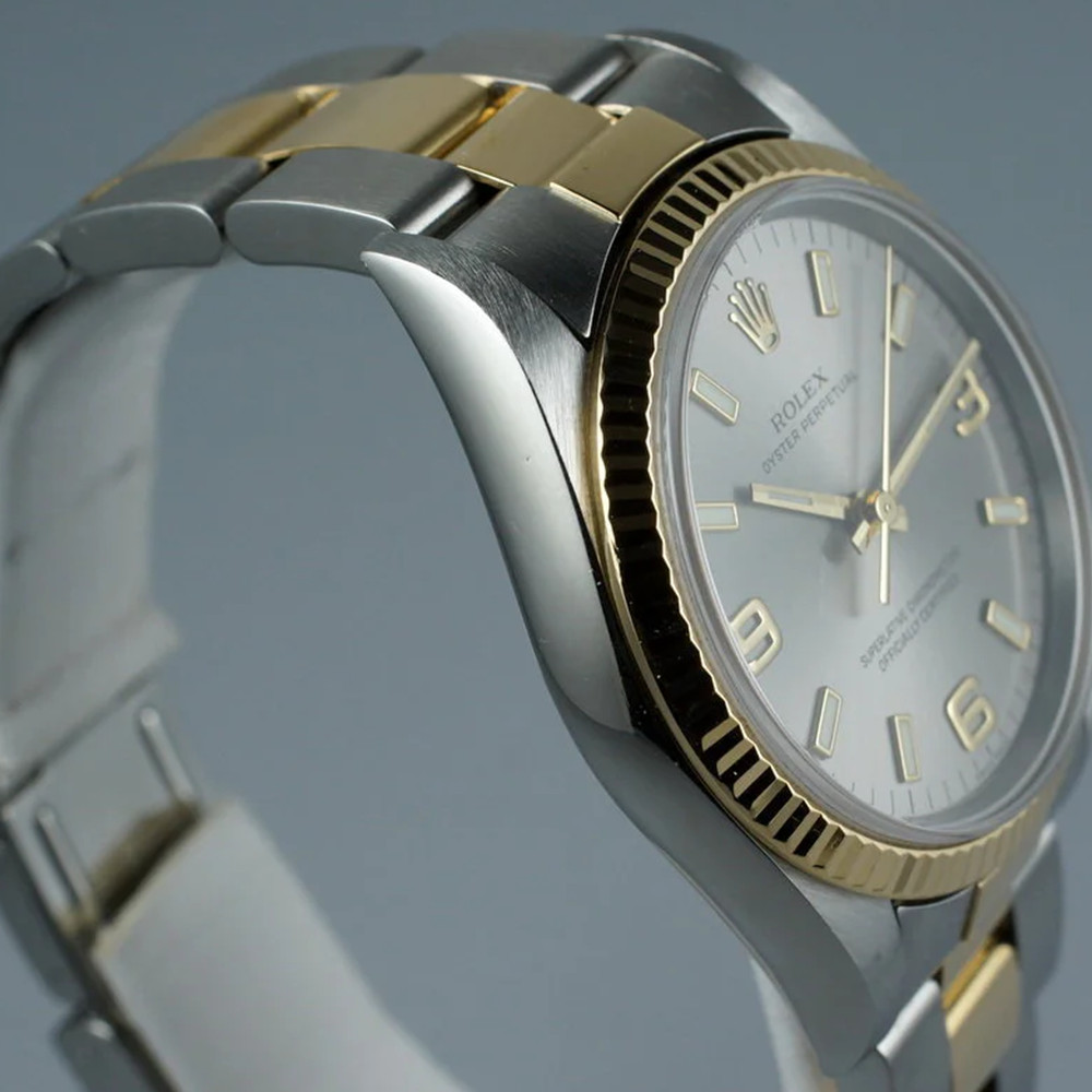 Rolex Oyster Perpetual 14233M 34mm Grey Dial - WatchesReplica.is