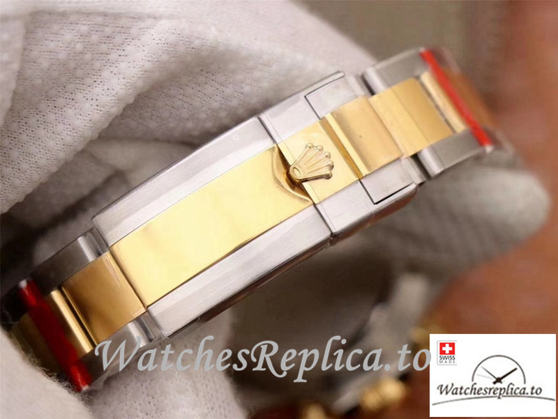 Swiss Rolex Daytona Cosmograph Replica M116503-0003 Silver And Gold Strap 40MM - WatchesReplica.is