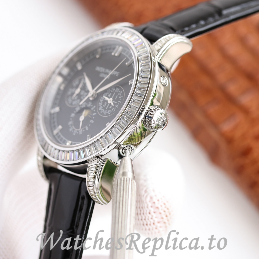 Patek Philippe Replica Complications 5073P Leather strap 42MM - WatchesReplica.is