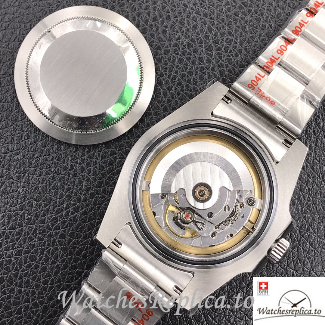 Swiss Rolex Submariner Replica Stainless steel strap 40MM Green Dial Hulk - WatchesReplica.is