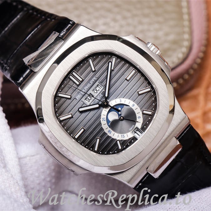 Patek Philippe Replica Nautilus 5726 Leather strap 40.5MM - WatchesReplica.is