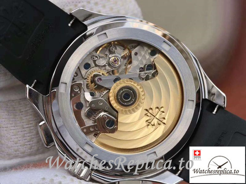 Swiss Patek Philippe Aquanaut Chronograph Replica 5968A-001 Black Strap 42MM - WatchesReplica.is