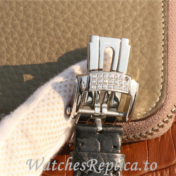 Patek Philippe Replica Nautilus Leather strap 40MM - WatchesReplica.is