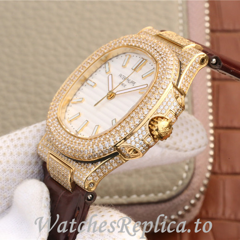 Patek Philippe Replica Nautilus 5719 Leather strap 40MM - WatchesReplica.is