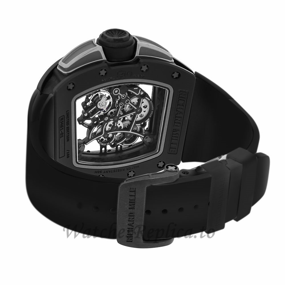 Richard Mille Replica RM61-01 Yohan Blake All Black Edition TZP Ceramic 50MM Watch RM61-01 78996 - WatchesReplica.is