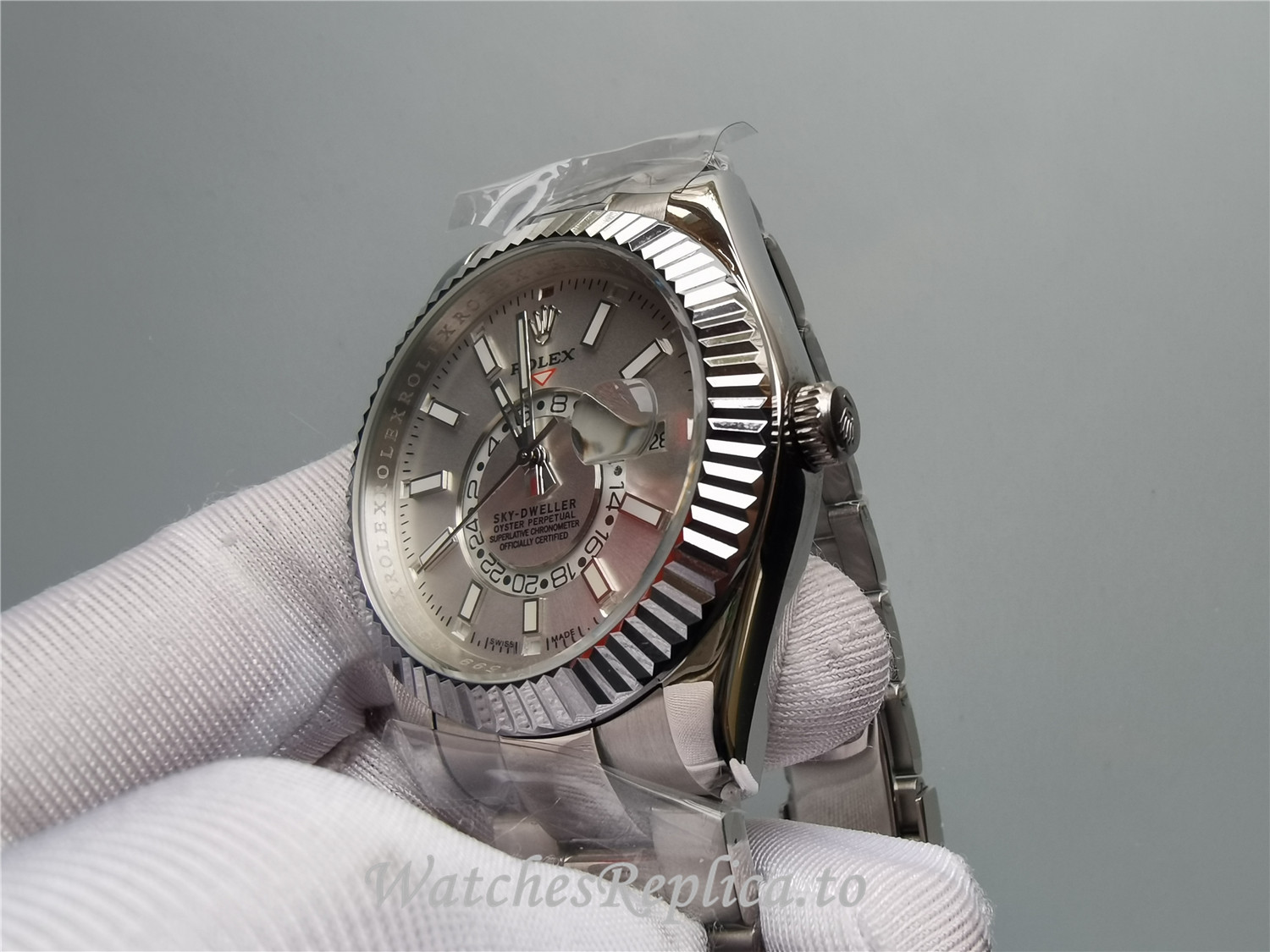 Fake Rolex Sky Dweller 326934 White Dial - WatchesReplica.is