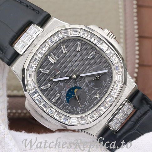 Patek Philippe Replica Nautilus 5712 Leather strap 40MM - WatchesReplica.is